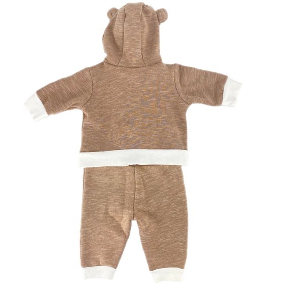 DISNEY Baby Winnie the Pooh "Hello World Hunny" Hood Zip Jacket & Pants Set 0/3M - Picture 2 of 10